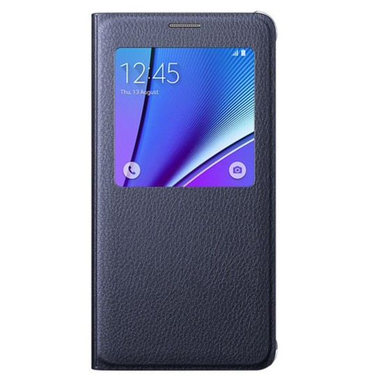 Samsung Galaxy Note 5 S-View Cover Kılıf Siyah - EF-CN920PBEGTR